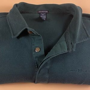 Gant | Men’s Green 100% Cotton Long Sleeve Polo Shirt | Size 2XLT